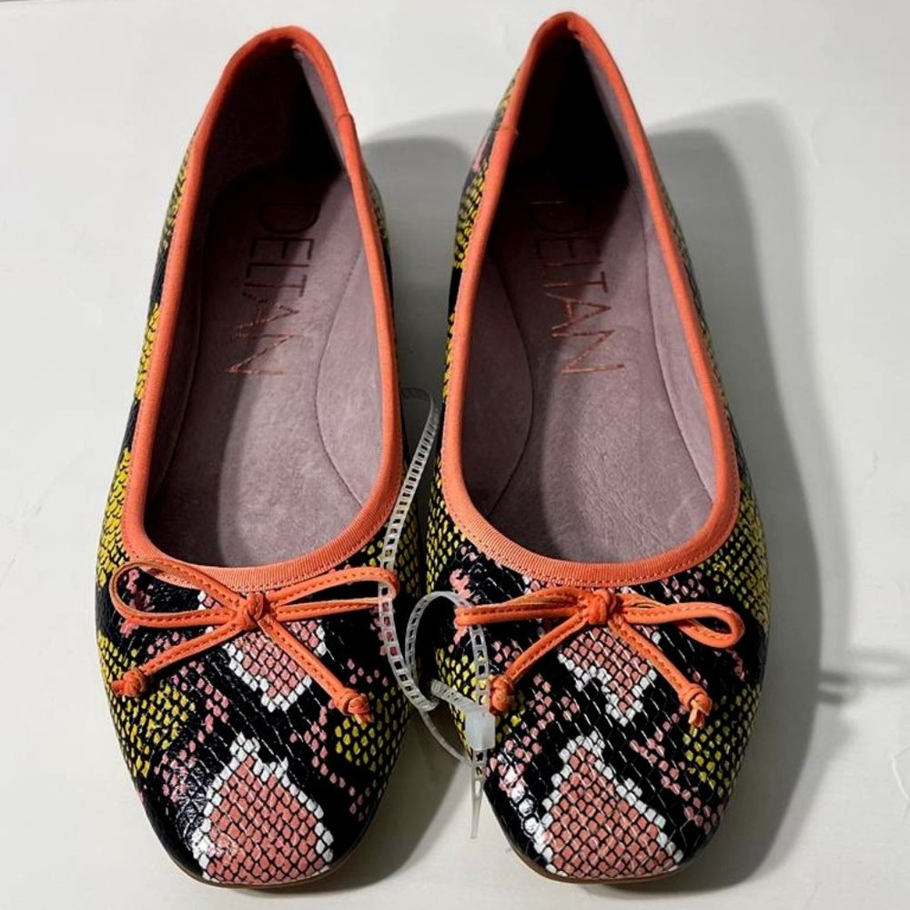 DELTAN Snake  Print  Flats Size 7.5 Brand New